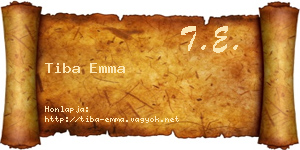 Tiba Emma névjegykártya