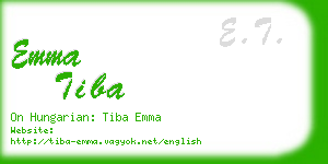 emma tiba business card
